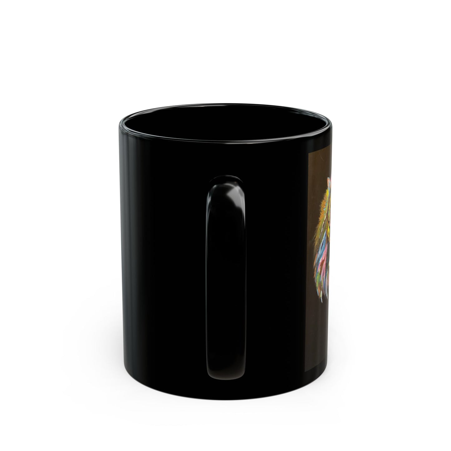 Psychedelic Lion Black Mug (11oz, 15oz)