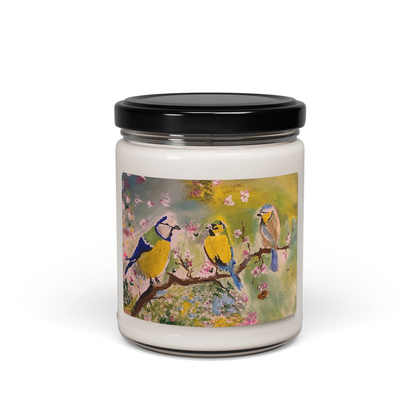 Birdies Painting Scented Soy Candle, 9oz