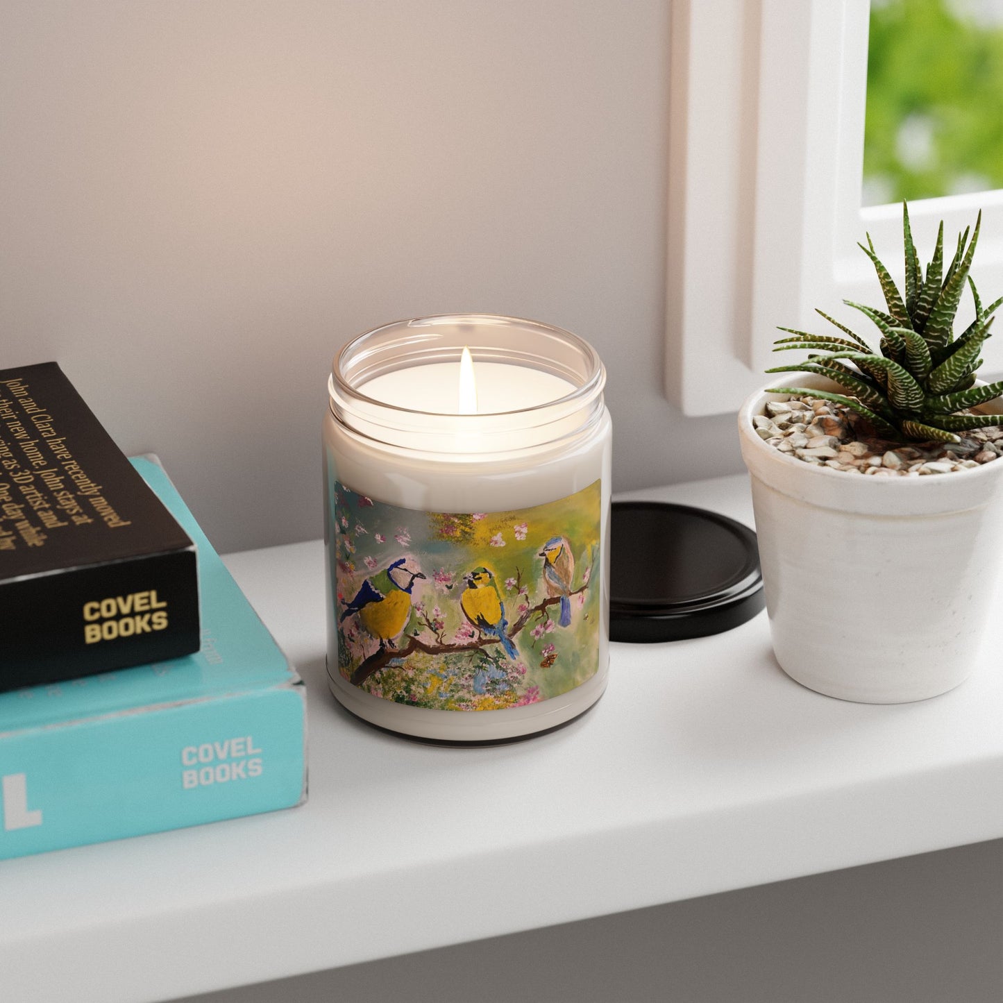 Birdies Painting Scented Soy Candle, 9oz