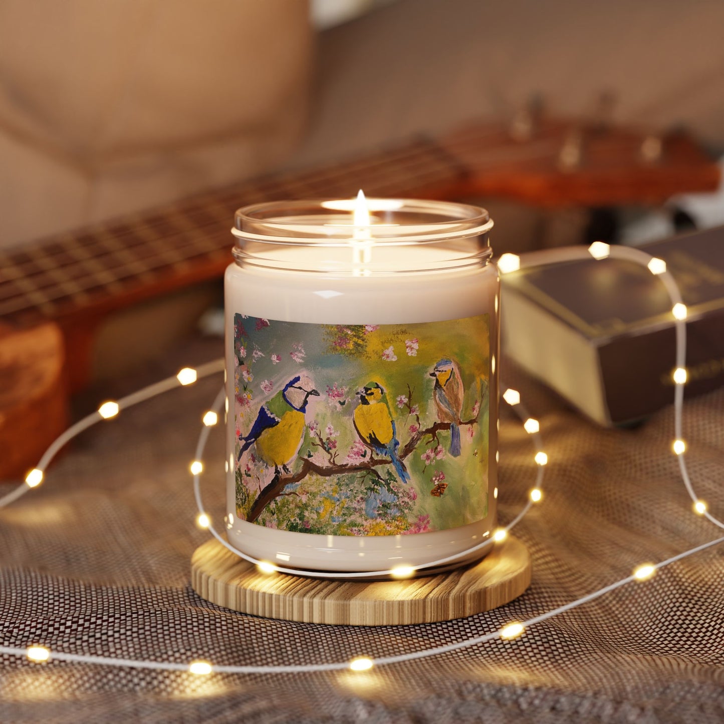Birdies Painting Scented Soy Candle, 9oz