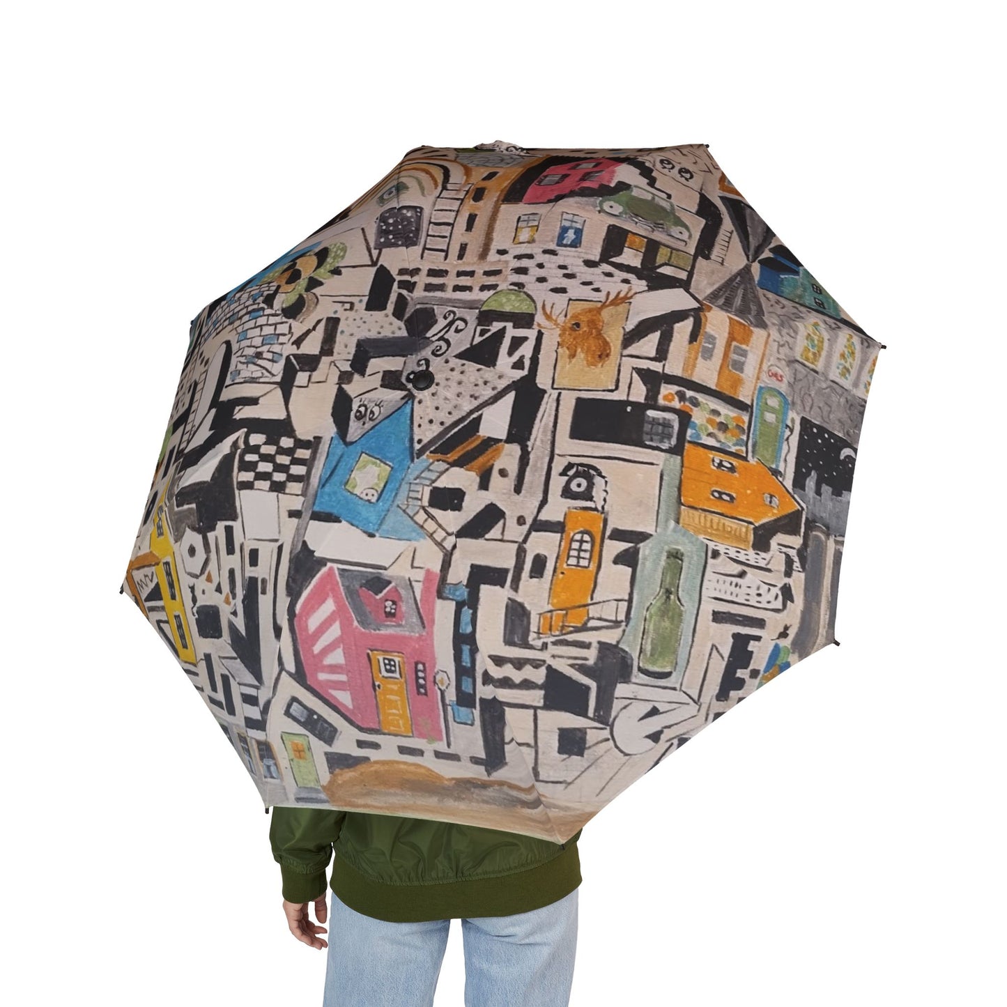 Nostalgia Semi-Automatic Foldable Umbrella