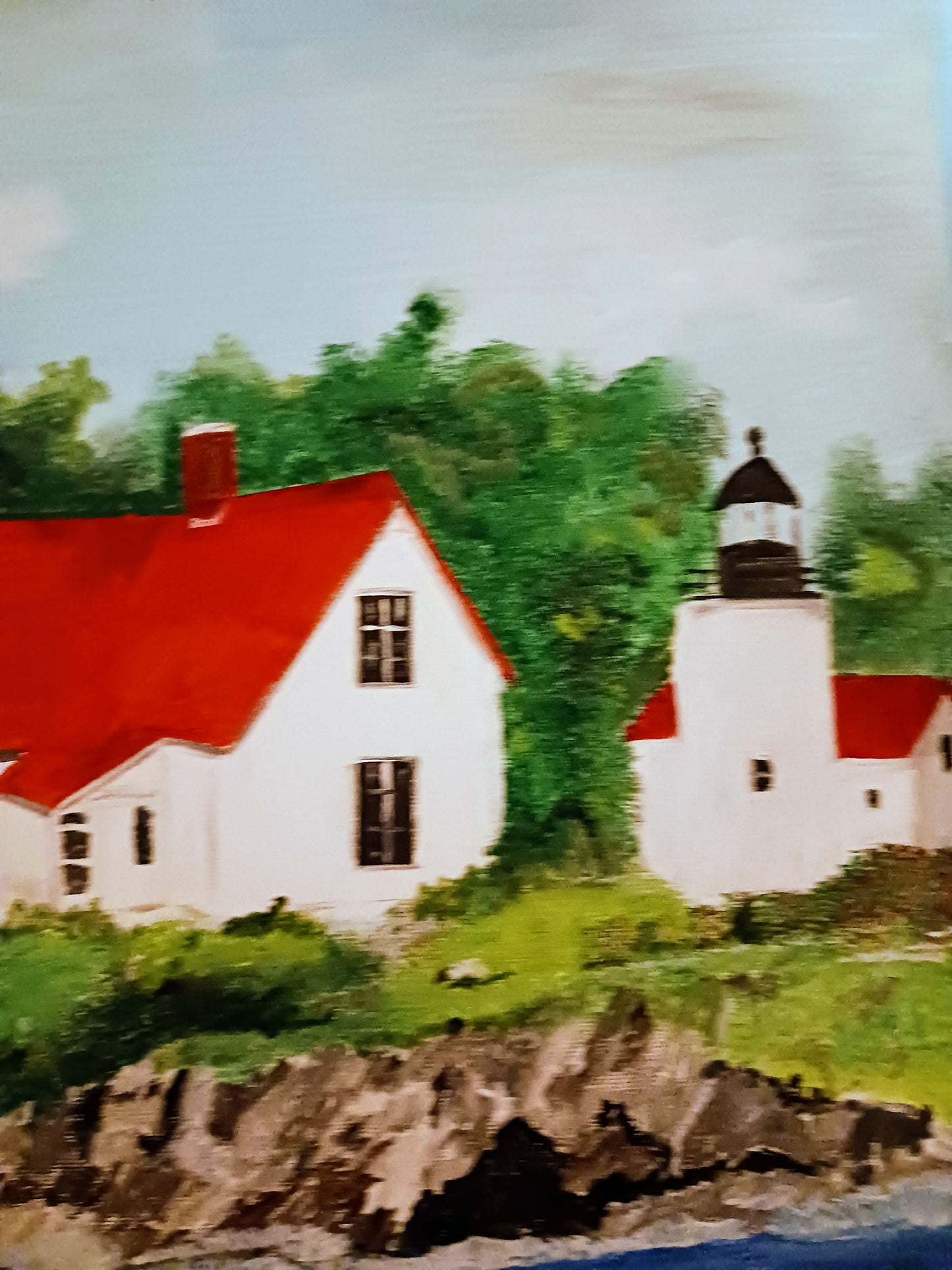Curtis Island Lighthouse Maine Painting # 150