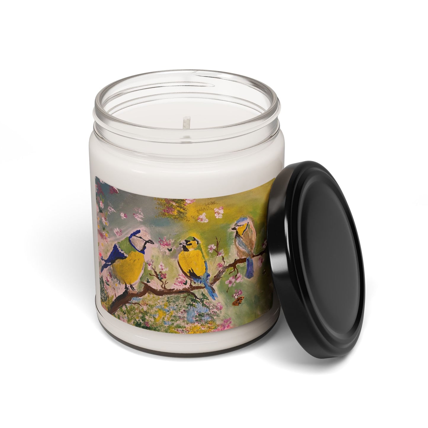 Birdies Painting Scented Soy Candle, 9oz