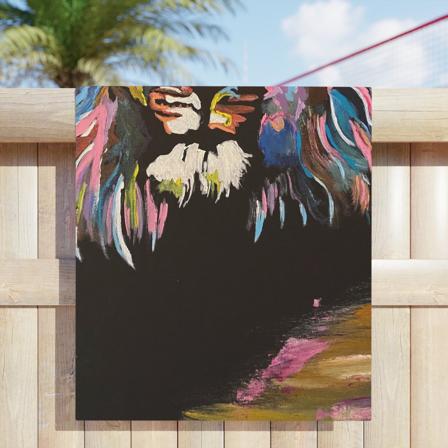 Psychedelic Lion Beach Towels