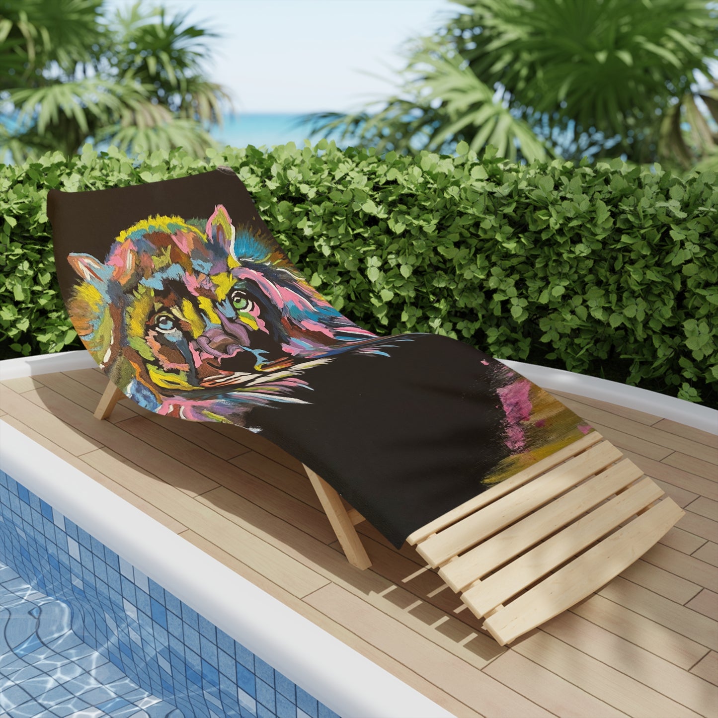 Psychedelic Lion Beach Towels