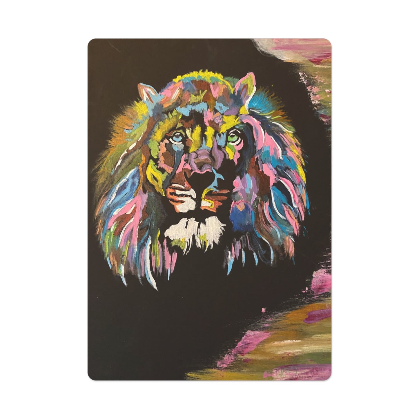 Playing Cards - Psychedelic Lion Design