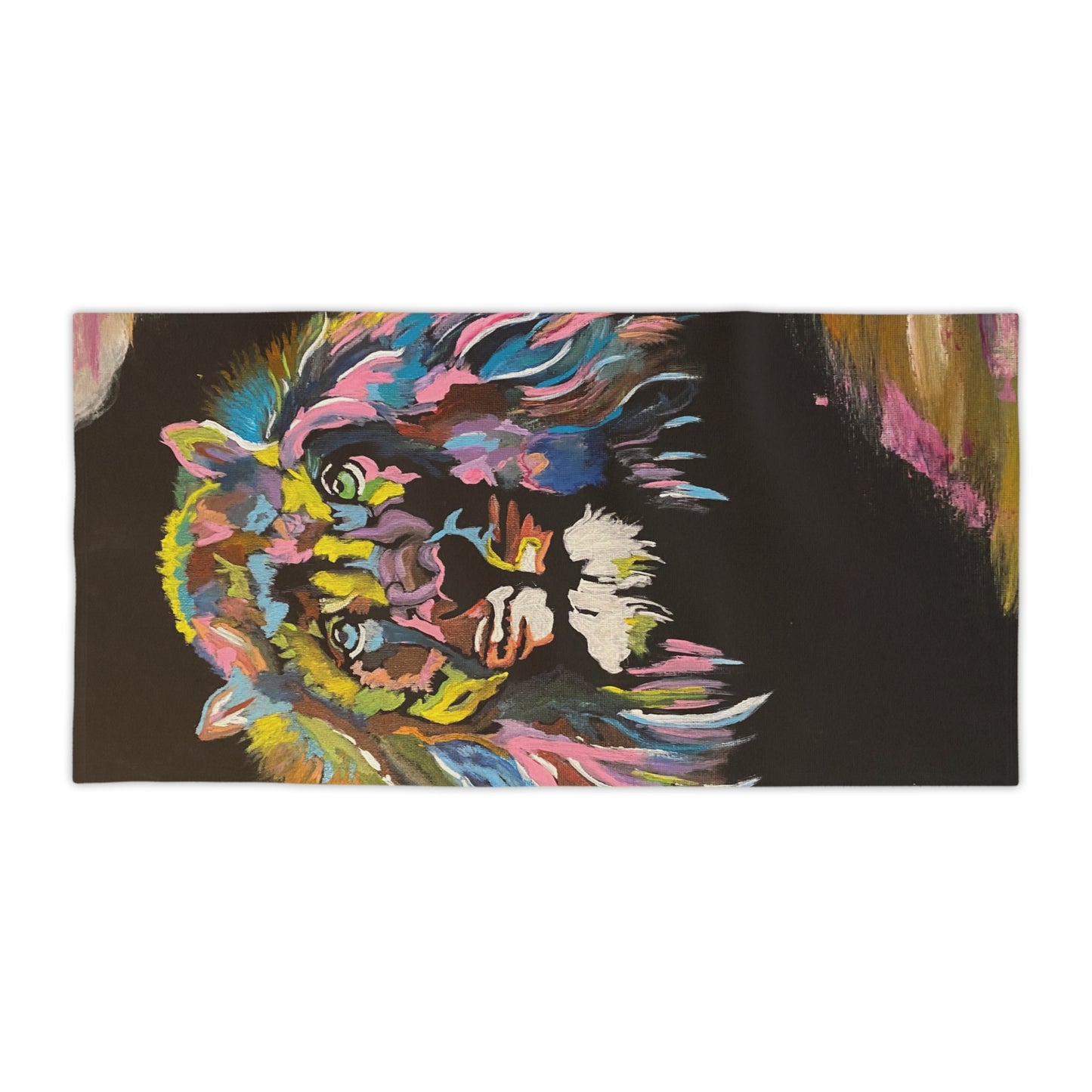Psychedelic Lion Beach Towels
