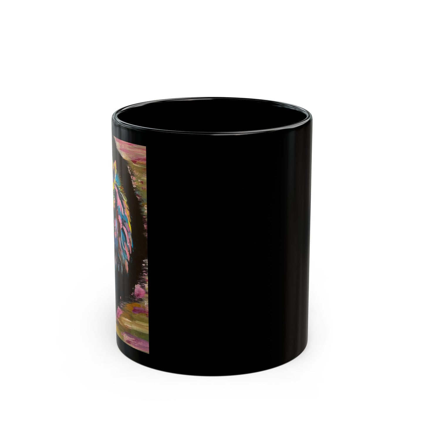 Psychedelic Lion Black Mug (11oz, 15oz)