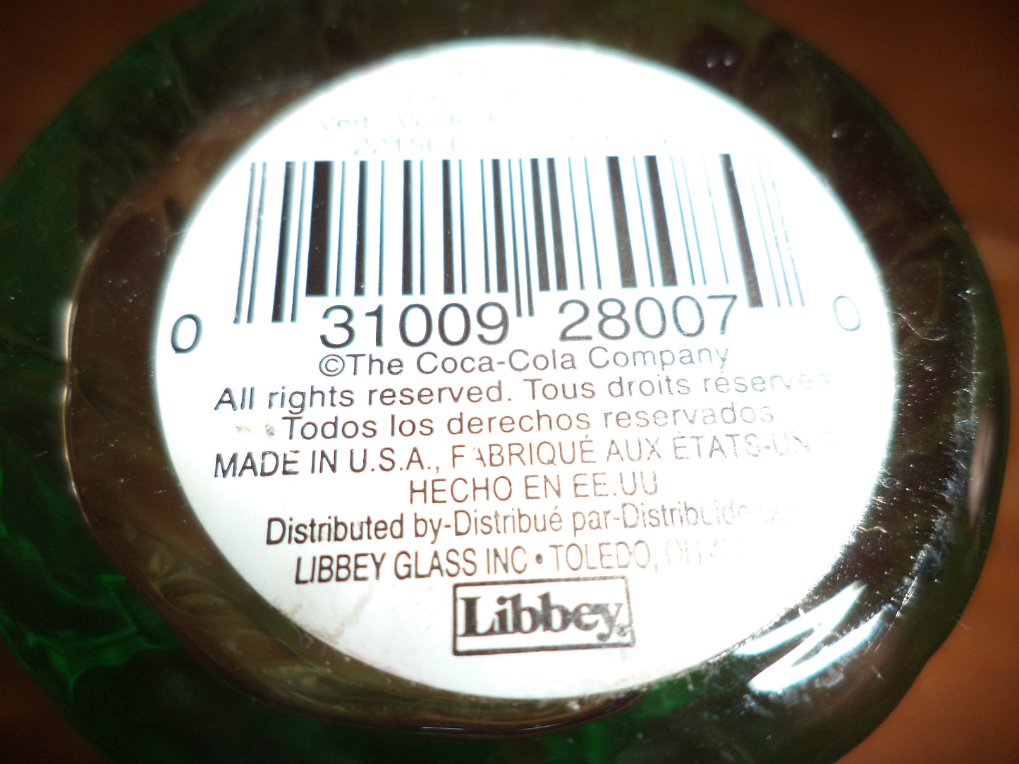 2 Libbeys Light Green Coke Glasses