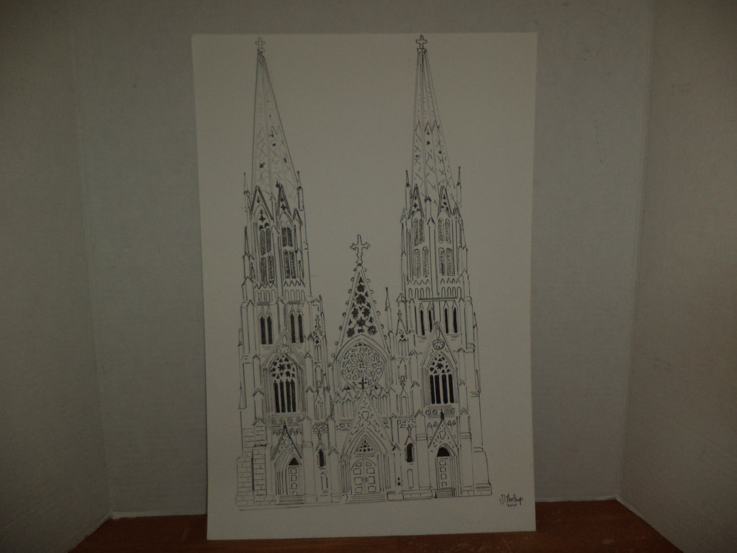 St. Patrick's Cathedral Ink Rendering