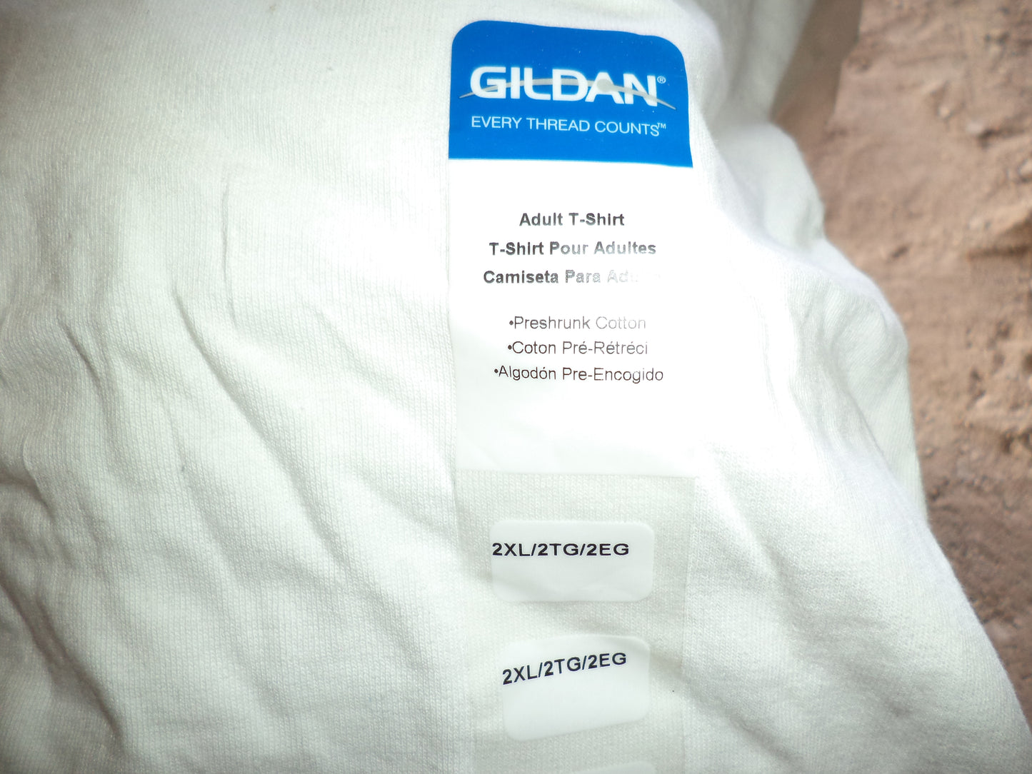 2 Gildan 2XL White Undershirts New