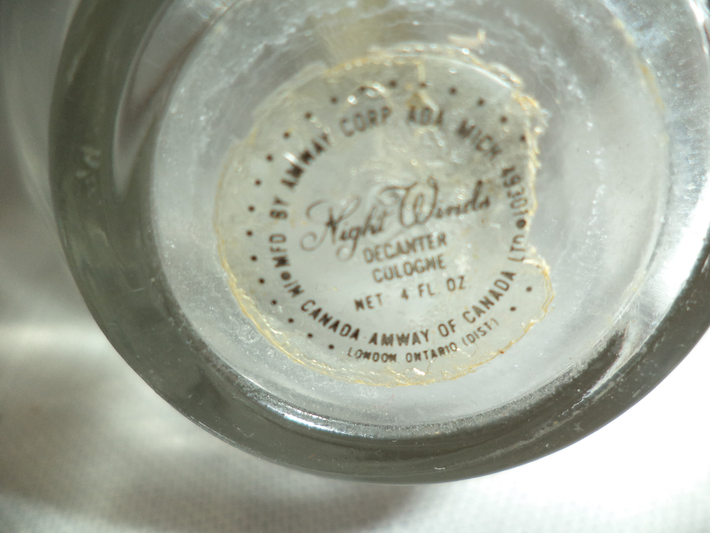 Nightwind Amway Decanter w/ Stopper 1971