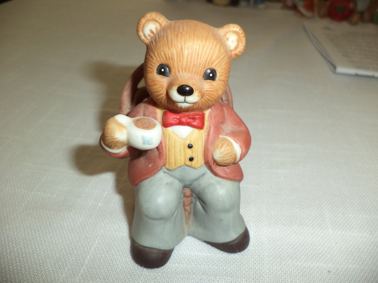 Homco Tea Time Bear #1401 Figurine