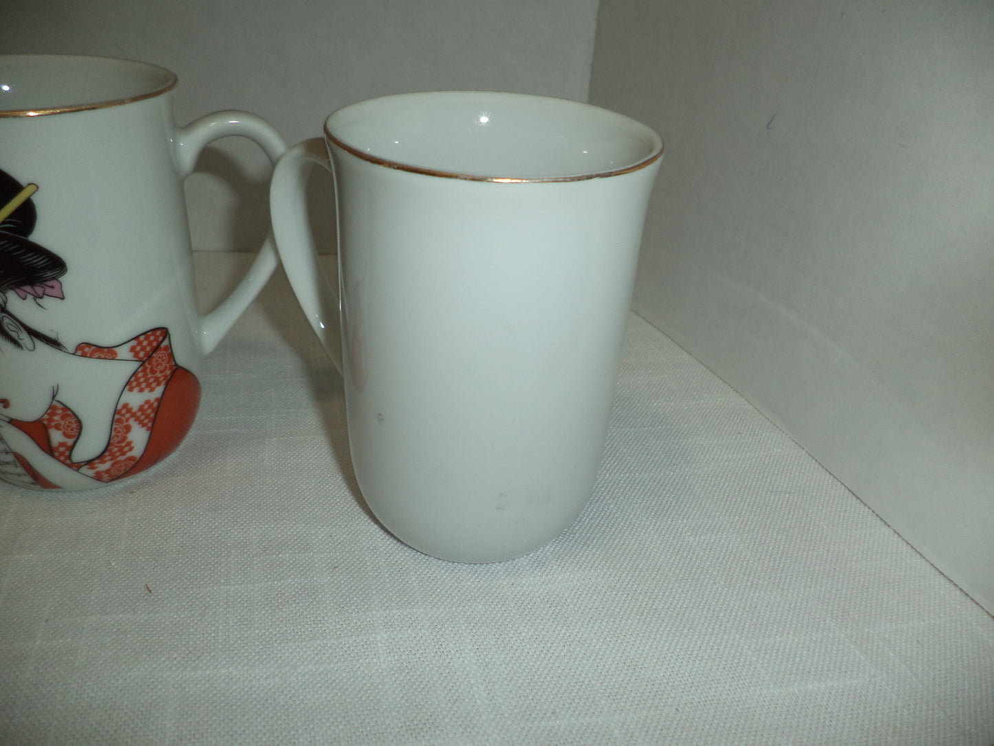 4 Japanese Geisha Girl Mugs