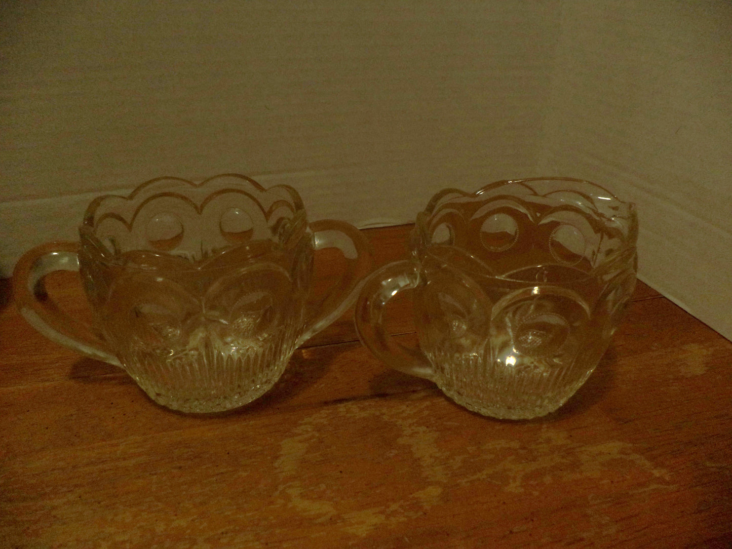 St Genevieve By Bartlette-Collins Creamer & Sugar Bullseye Cane Pattern 1960