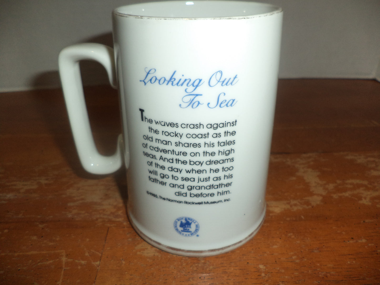 Norman Rockwell Looking Out To Sea Porcelain Mug
