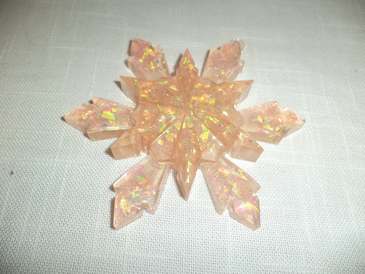 2 Handmade Resin Tree Ornaments
