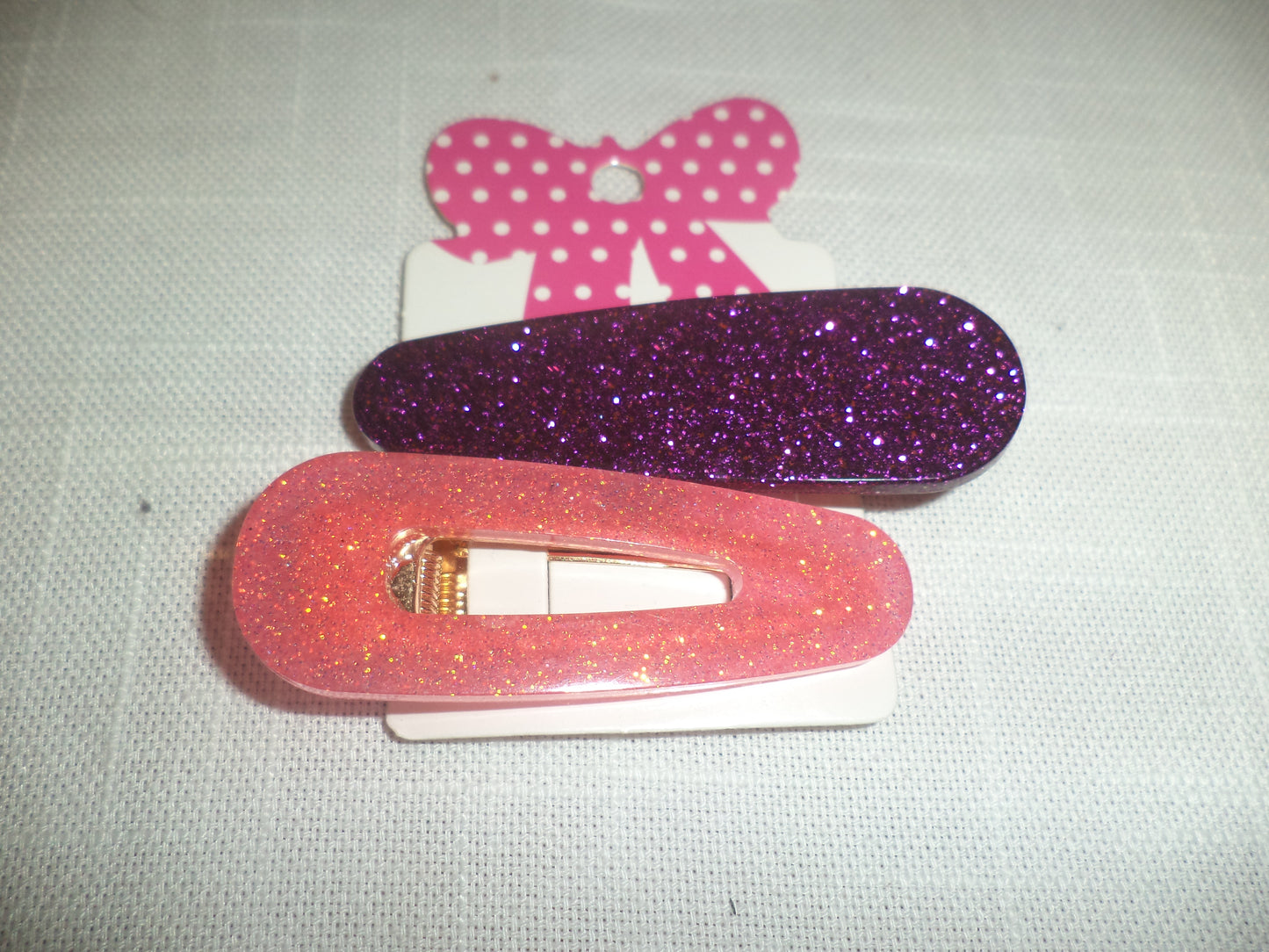 Pair Of Handmade Resin Barrettes