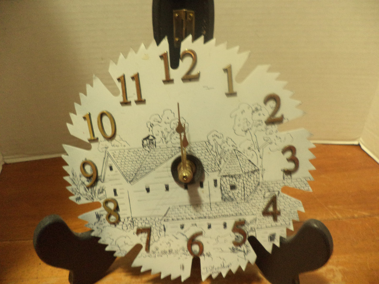 Ink Rendering On Saw Blade Clock