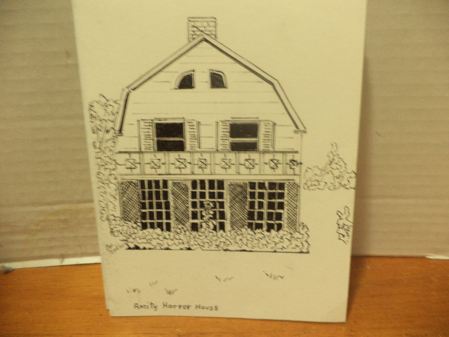 Amityville N.Y. Horror House Ink Rendering Card