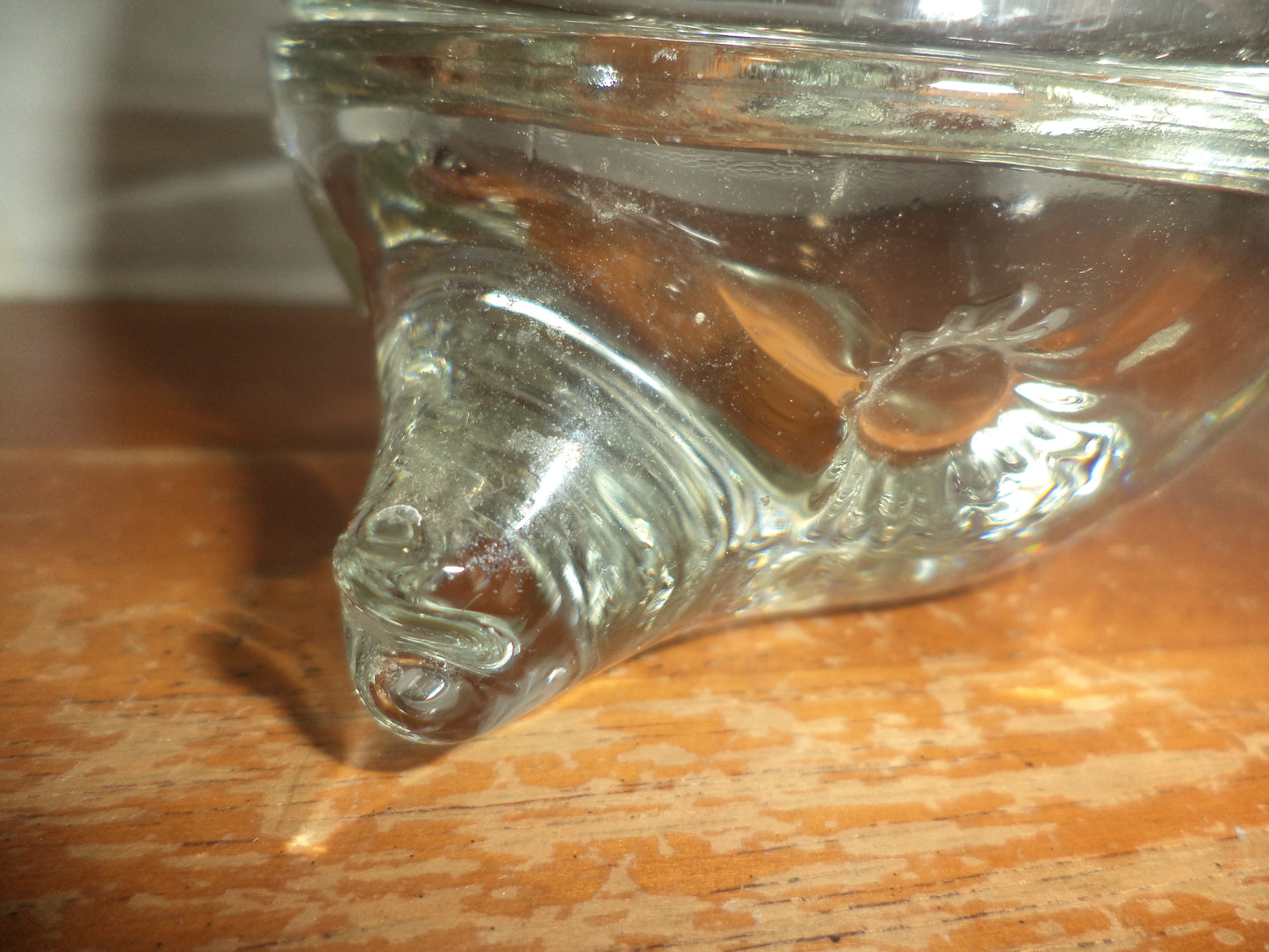 Anchor Hocking Glass Shaped Fish Trinket Dish
