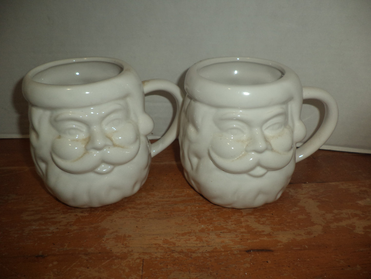 2 Earthenware Santa Claus Mug