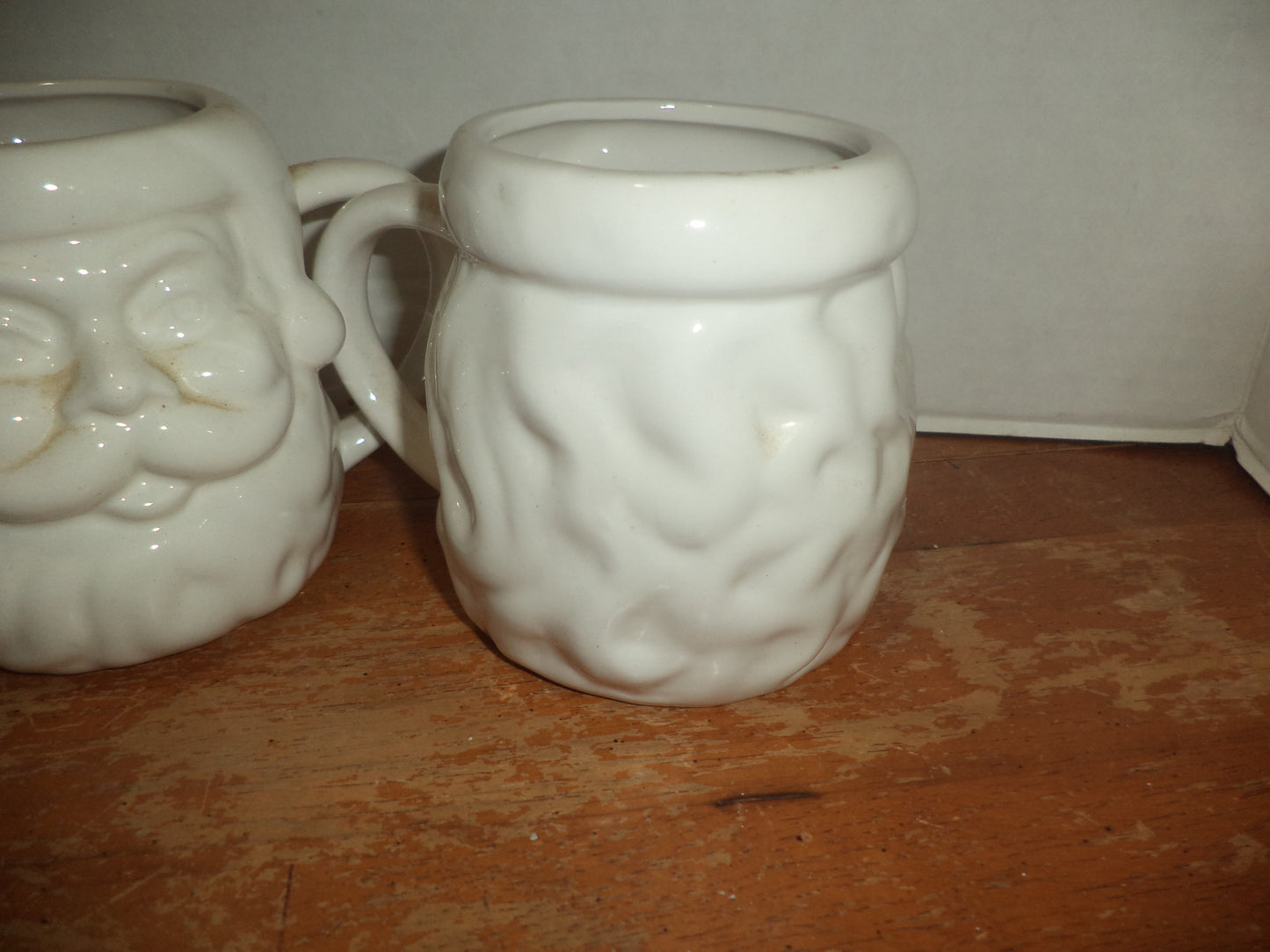 2 Earthenware Santa Claus Mug