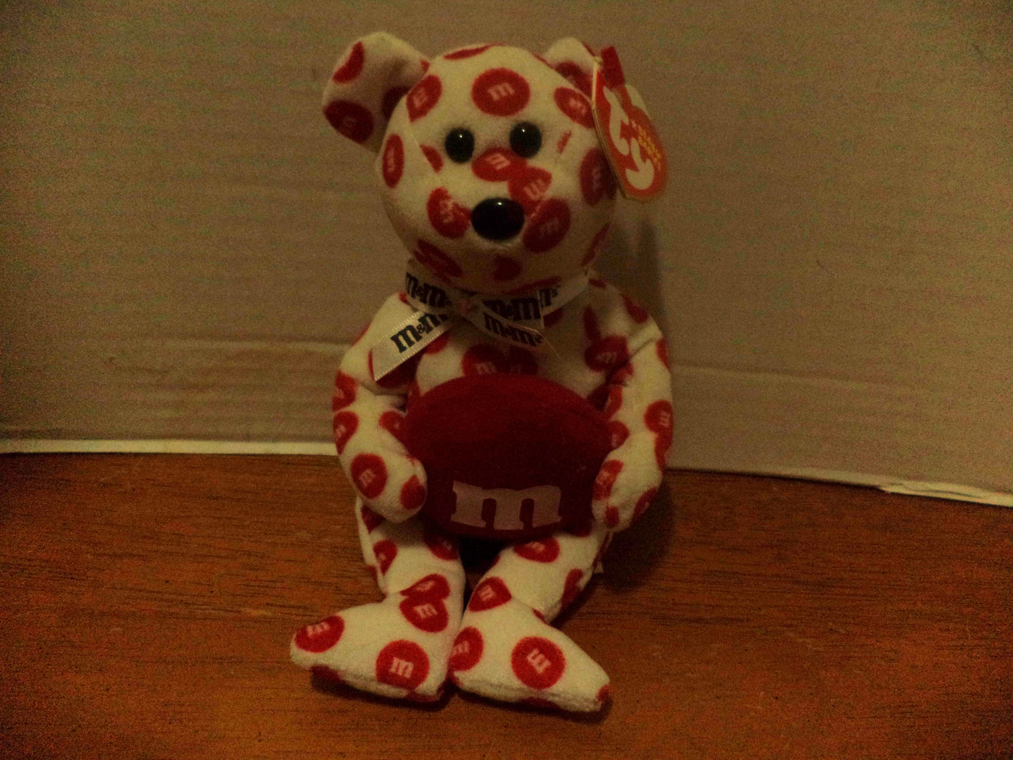 Ty Red M&M Plush Bear