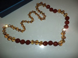 Beria Collection Carnelian Crystal Beaded Necklace