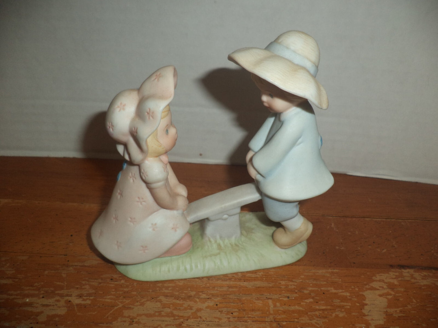 Blue Button Twins Figurine