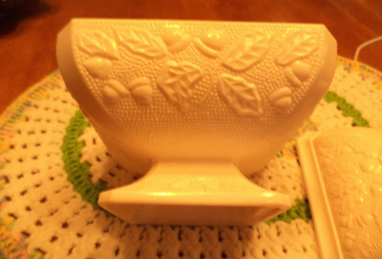 Jeannette Pink Milk Glass Covered Candy Dish