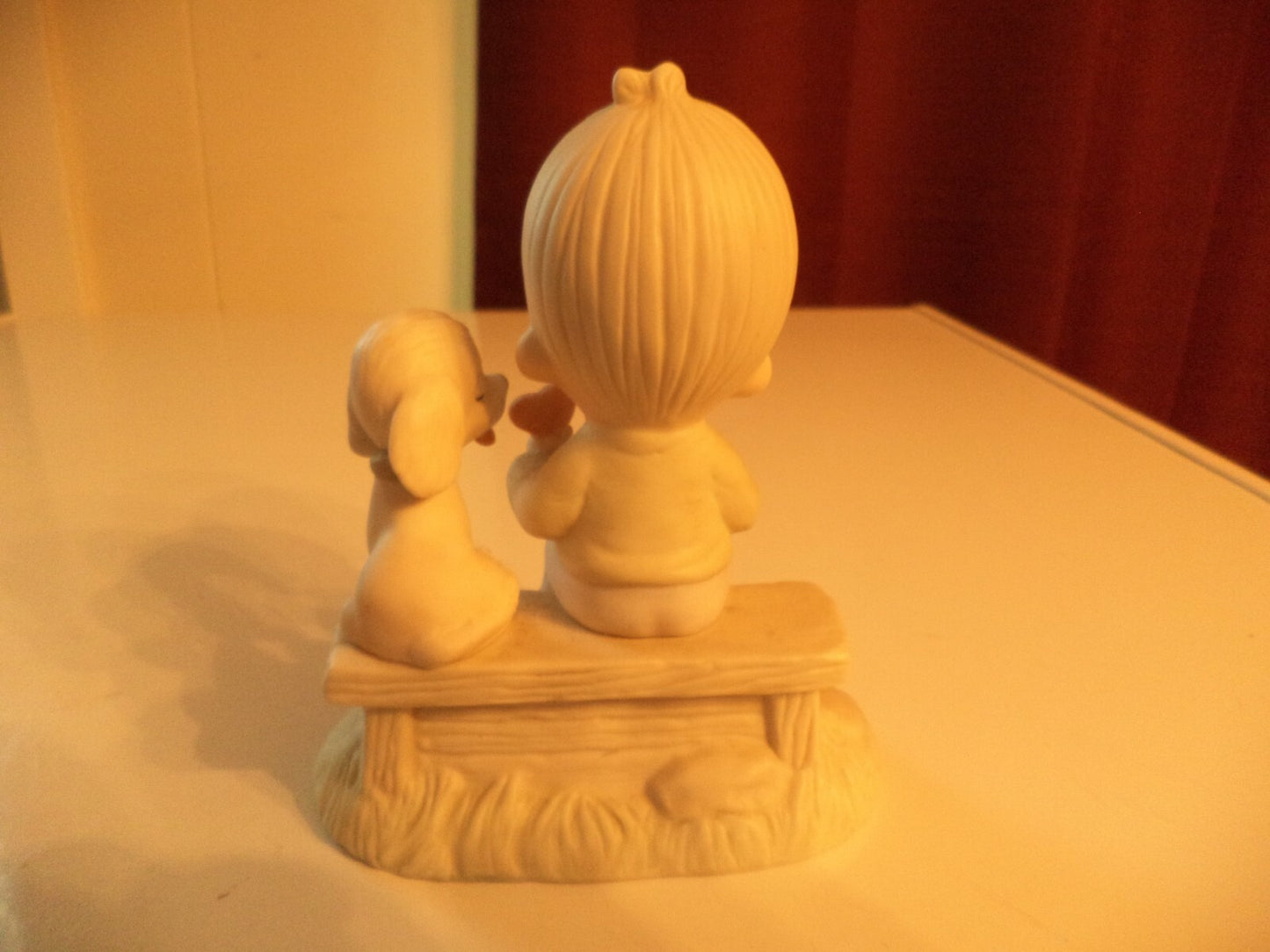 Enesco Jonathan & David Boy W/ Puppy Figurine
