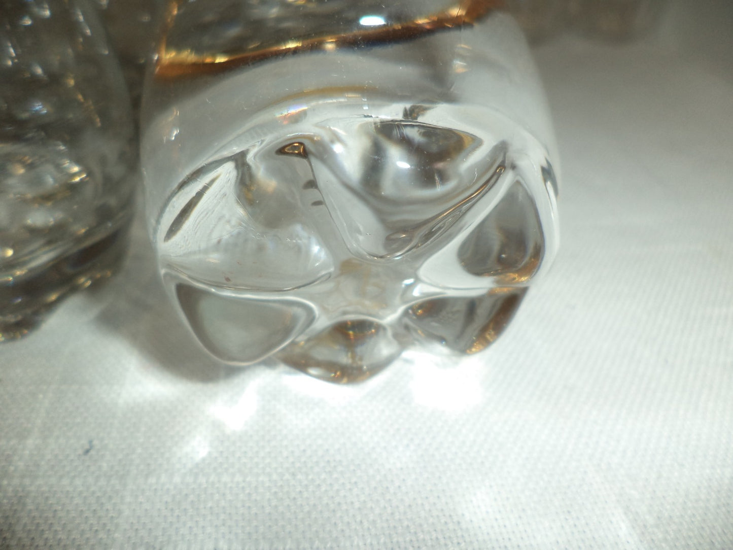 6 Palm Tree Gold Rimmed Shot Glasses