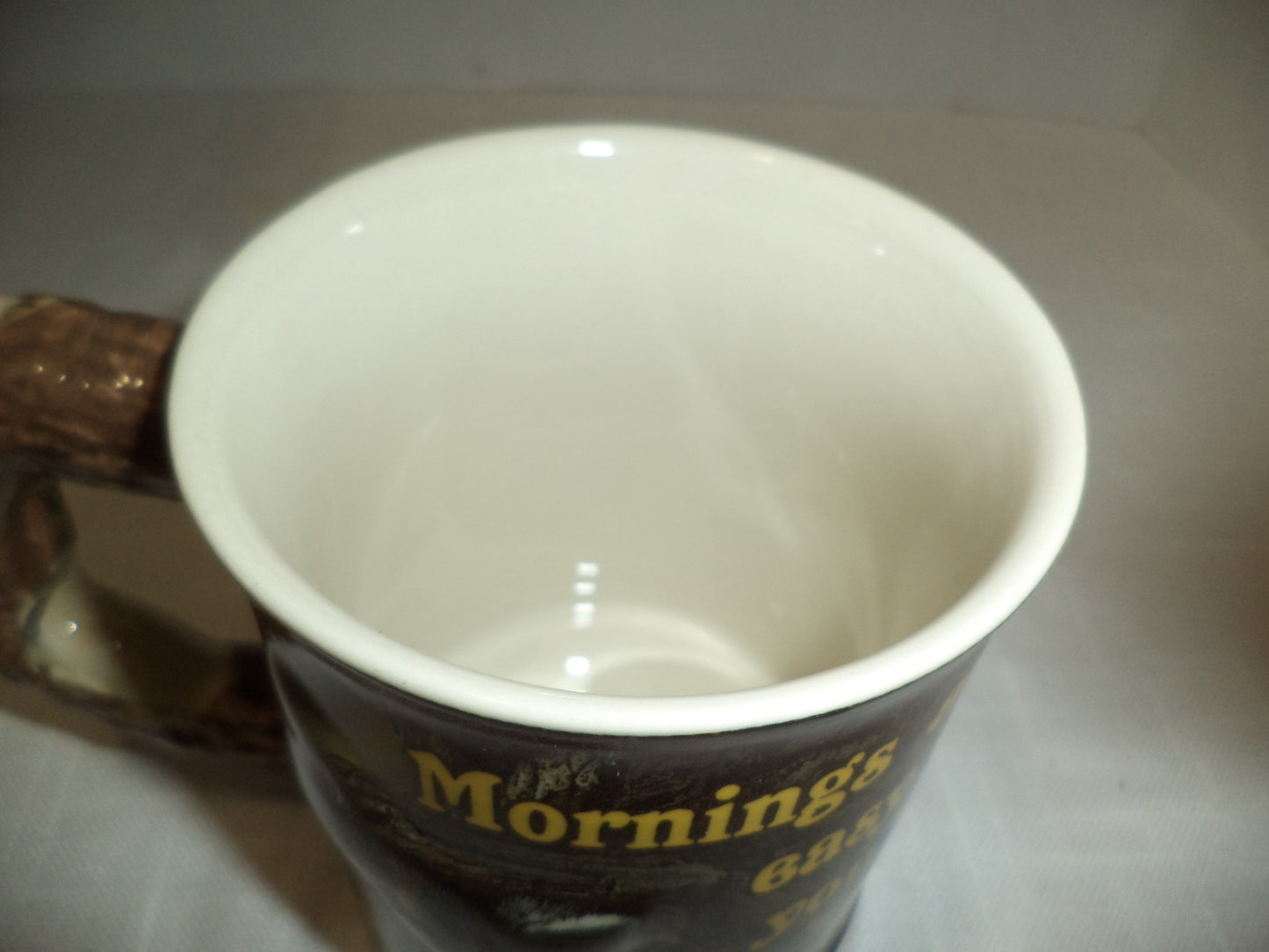 Wild Wings Raccoon Sculpted Mug Scot Storm “Hiding Place” Nature Animals funny