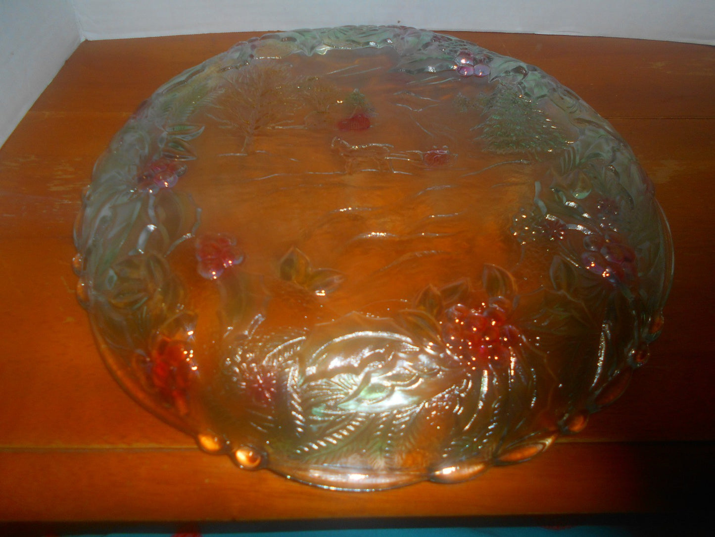 Heavy Glass Christmas Tray