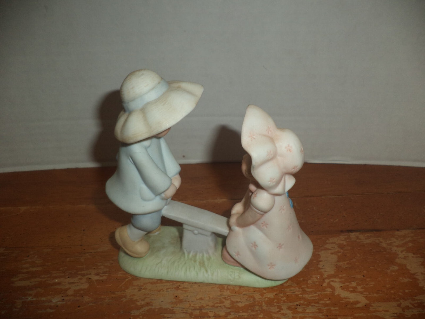 Blue Button Twins Figurine