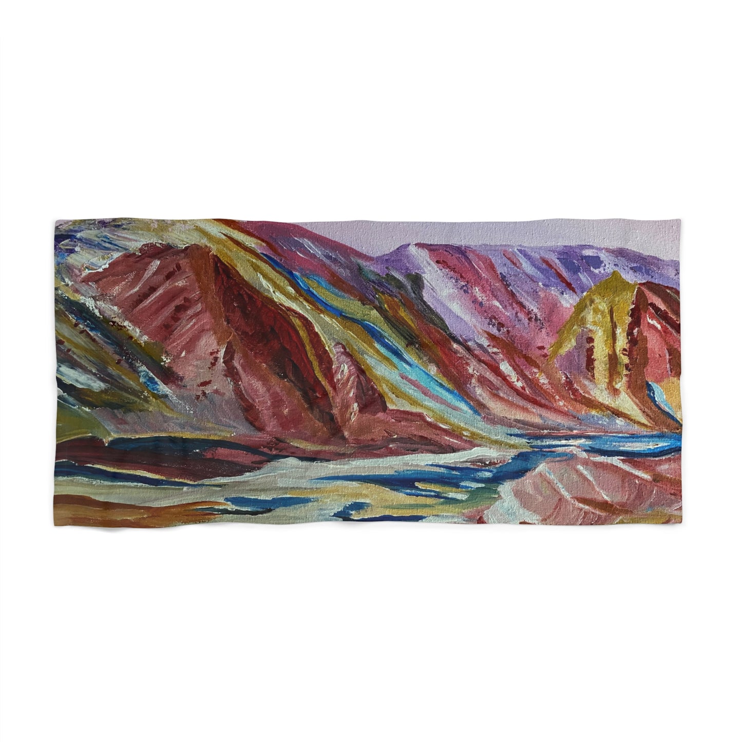 Psychedelic Mountians Beach Towel