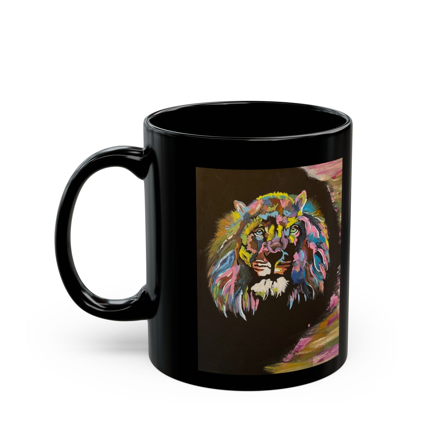 Psychedelic Lion Black Mug (11oz, 15oz)