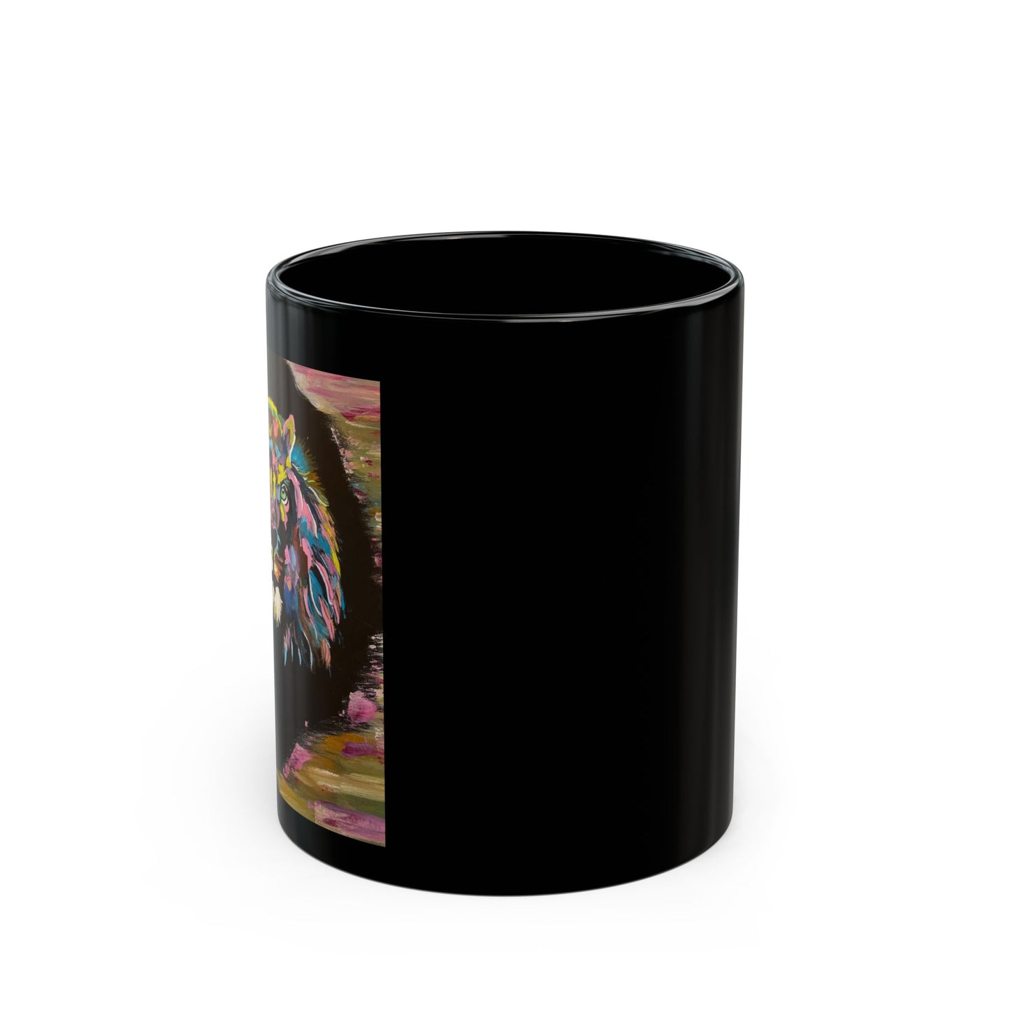 Psychedelic Lion Black Mug (11oz, 15oz)
