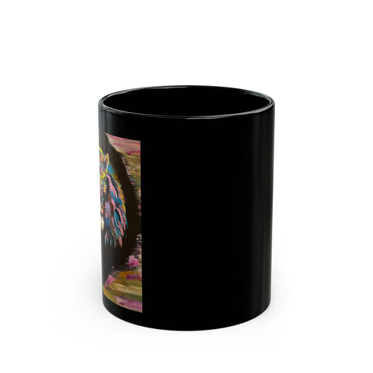 Psychedelic Lion Black Mug (11oz, 15oz)