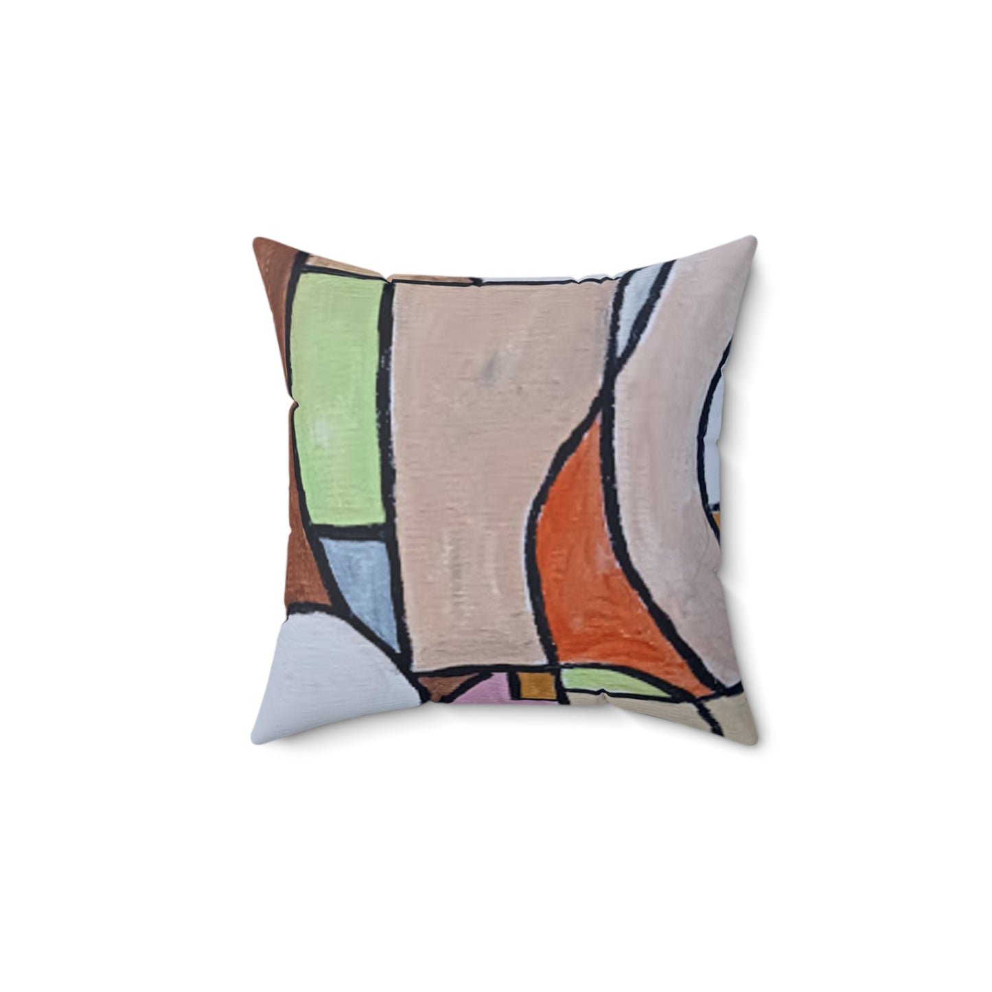 Church Window Spun Polyester Square Pillow