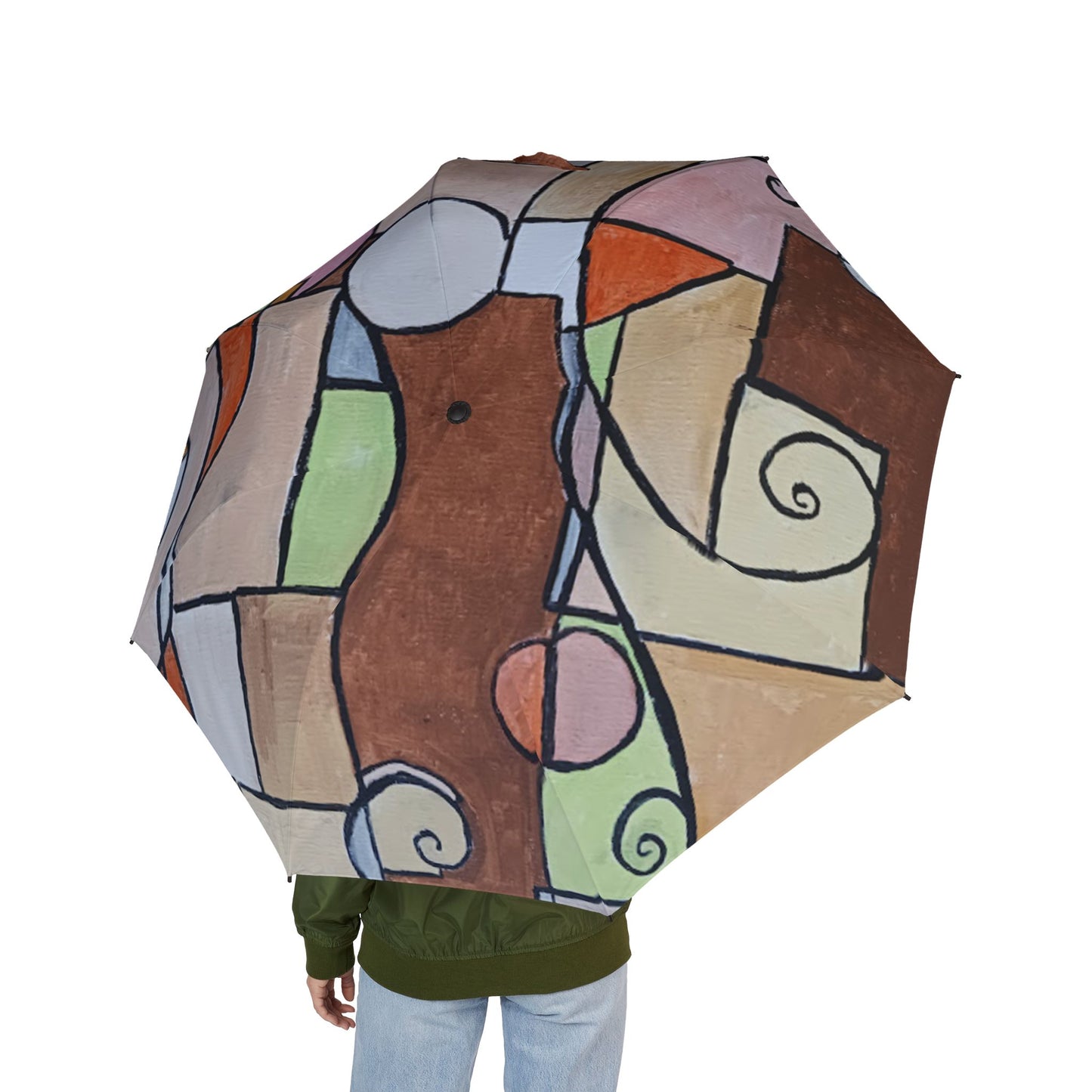 Church Window Semi-Automatic Foldable Umbrella