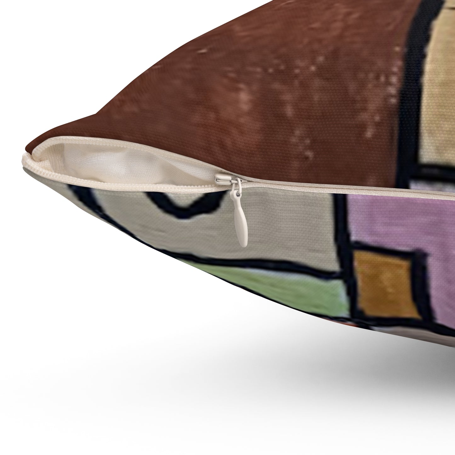 Church Window Spun Polyester Square Pillow