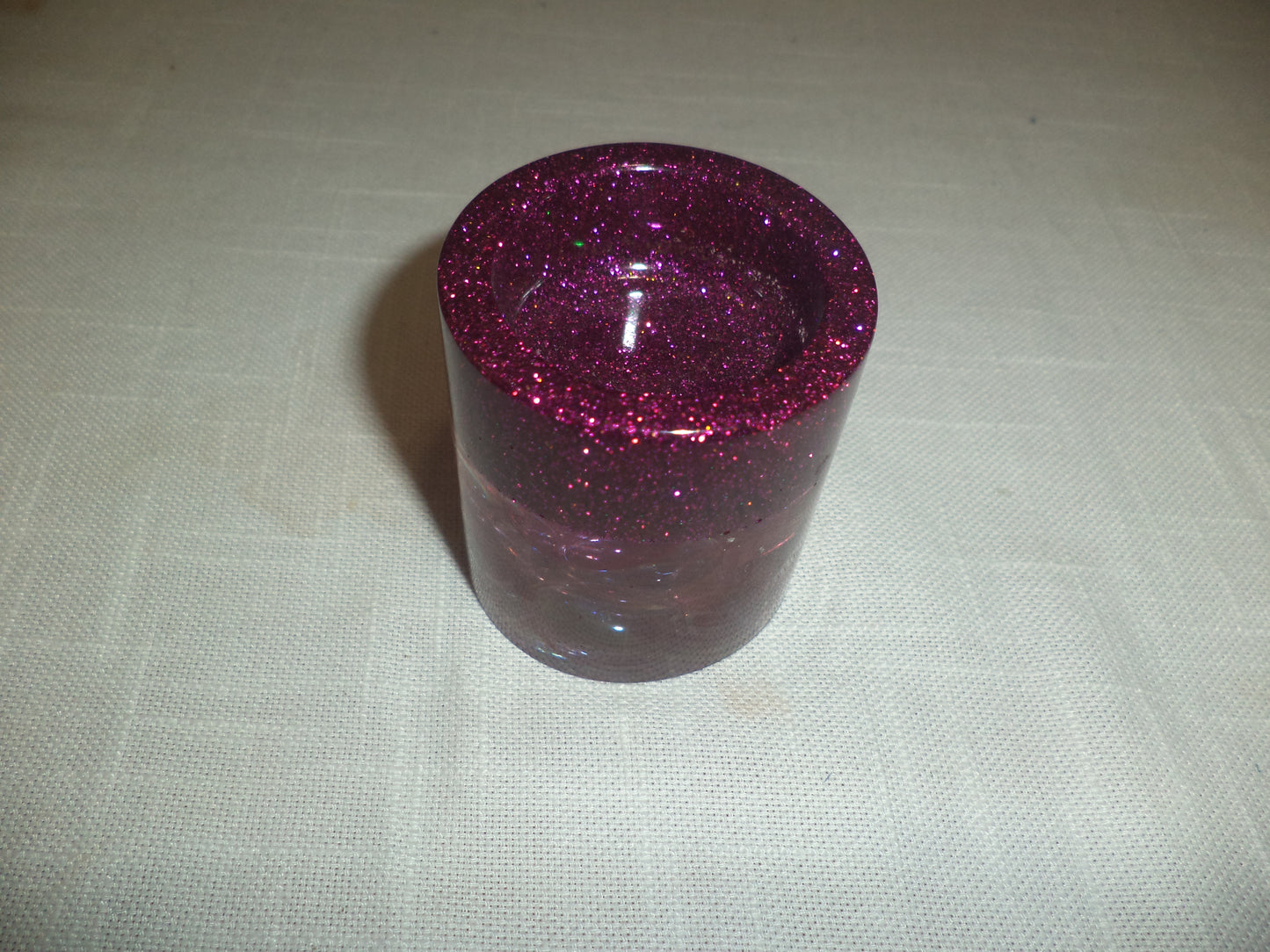 Purple Handmade Resin Candle Holder