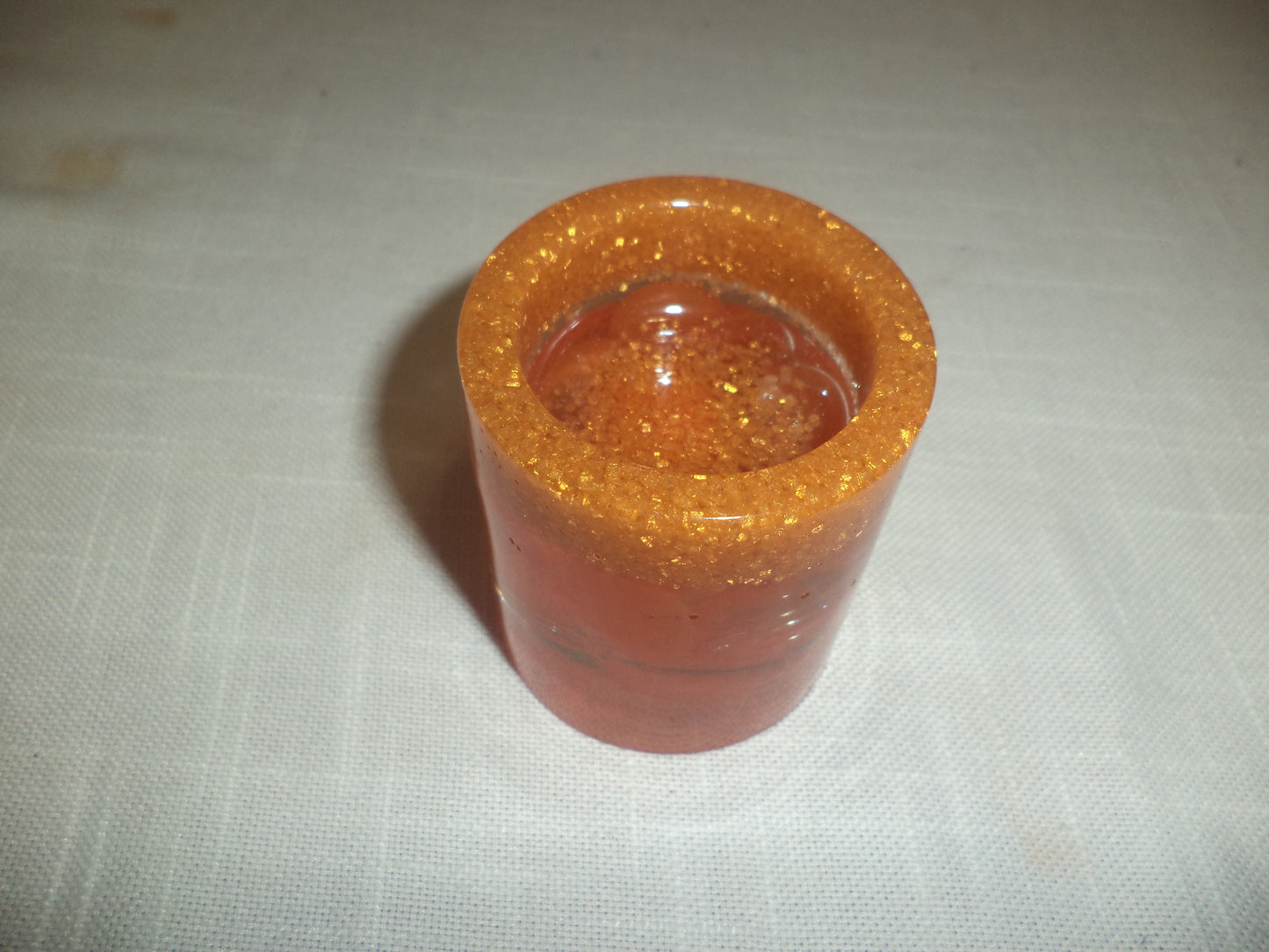 Orange Resin Candle Holder