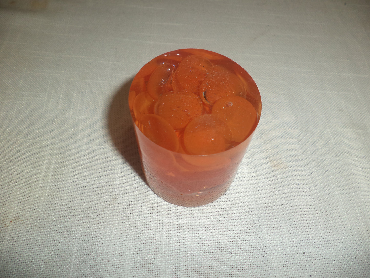 Orange Resin Candle Holder