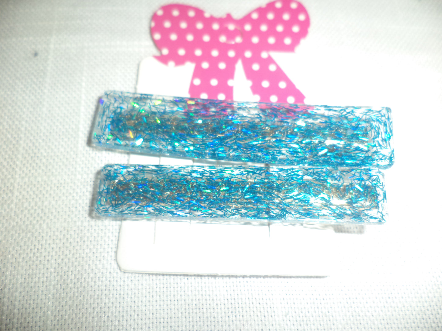 Pair Of Handmade Resin Barrettes