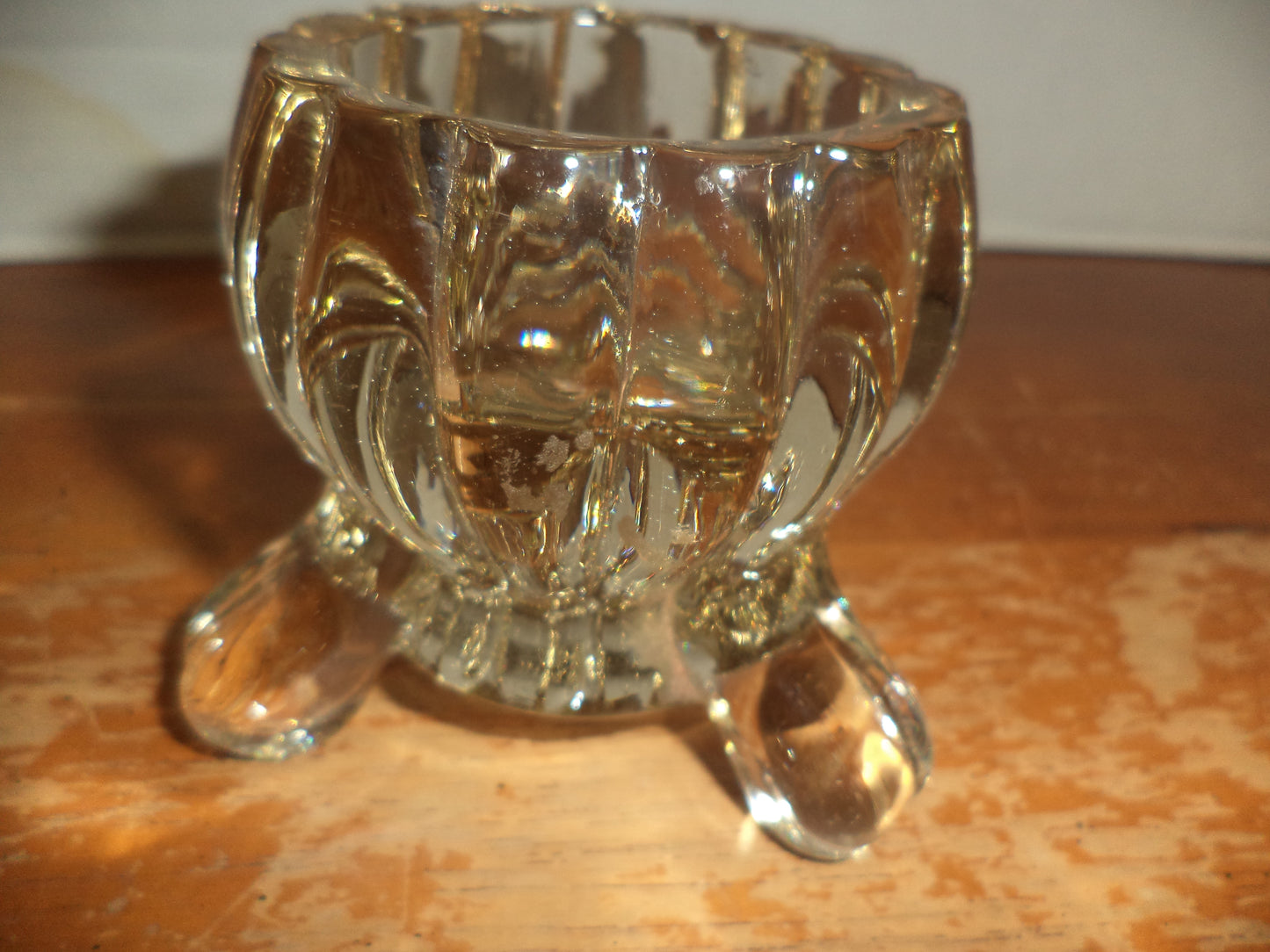 Lead Crystal Footed Candle Holder