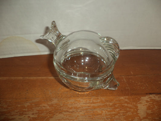 Anchor Hocking Glass Shaped Fish Trinket Dish