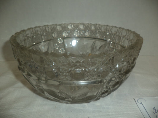 ABP Antique Heavy Cut Glass Bowl